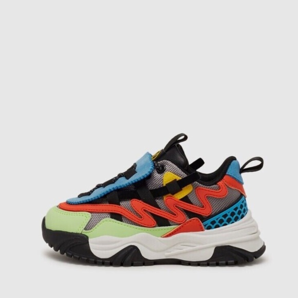 Javi Swiftly Shoes Sneakers Blu/Red/YLW Kids TD US Size 7C - Picture 2 of 15